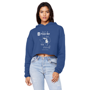SMF D-Town Girl TX World Cropped Hoodie