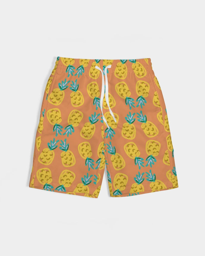 Two Pineapple Masculine Youth Swim Trunk