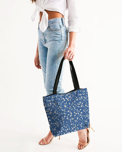 Blue Liberty Floral Canvas Zip Tote