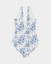 Load image into Gallery viewer, SMF Blue Toile Feminine One-Piece Swimsuit