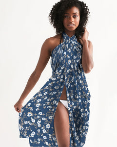 Navy Liberty Floral Swim Cover Up