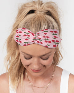 Cherries Twist Knot Headband Set