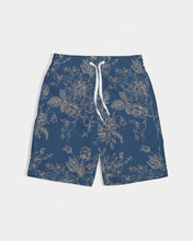 Load image into Gallery viewer, SMF Navy Toile Floral Masculine YouthSwim Trunk