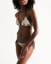 Load image into Gallery viewer, SMF Multi Cheetah Feminine Triangle String Bikini