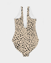 Load image into Gallery viewer, SMF Cheetah Cream Feminine One-Piece Swimsuit