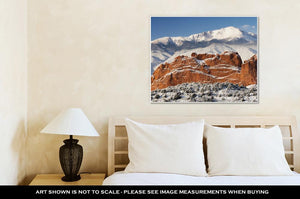 Gallery Wrapped Canvas, Pikes Peak And The Gardern Of The Gods