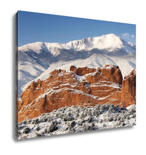 Load image into Gallery viewer, Gallery Wrapped Canvas, Pikes Peak And The Gardern Of The Gods