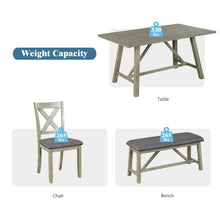 Load image into Gallery viewer, Jio 6pc Rustic Dining Table Set And Bench
